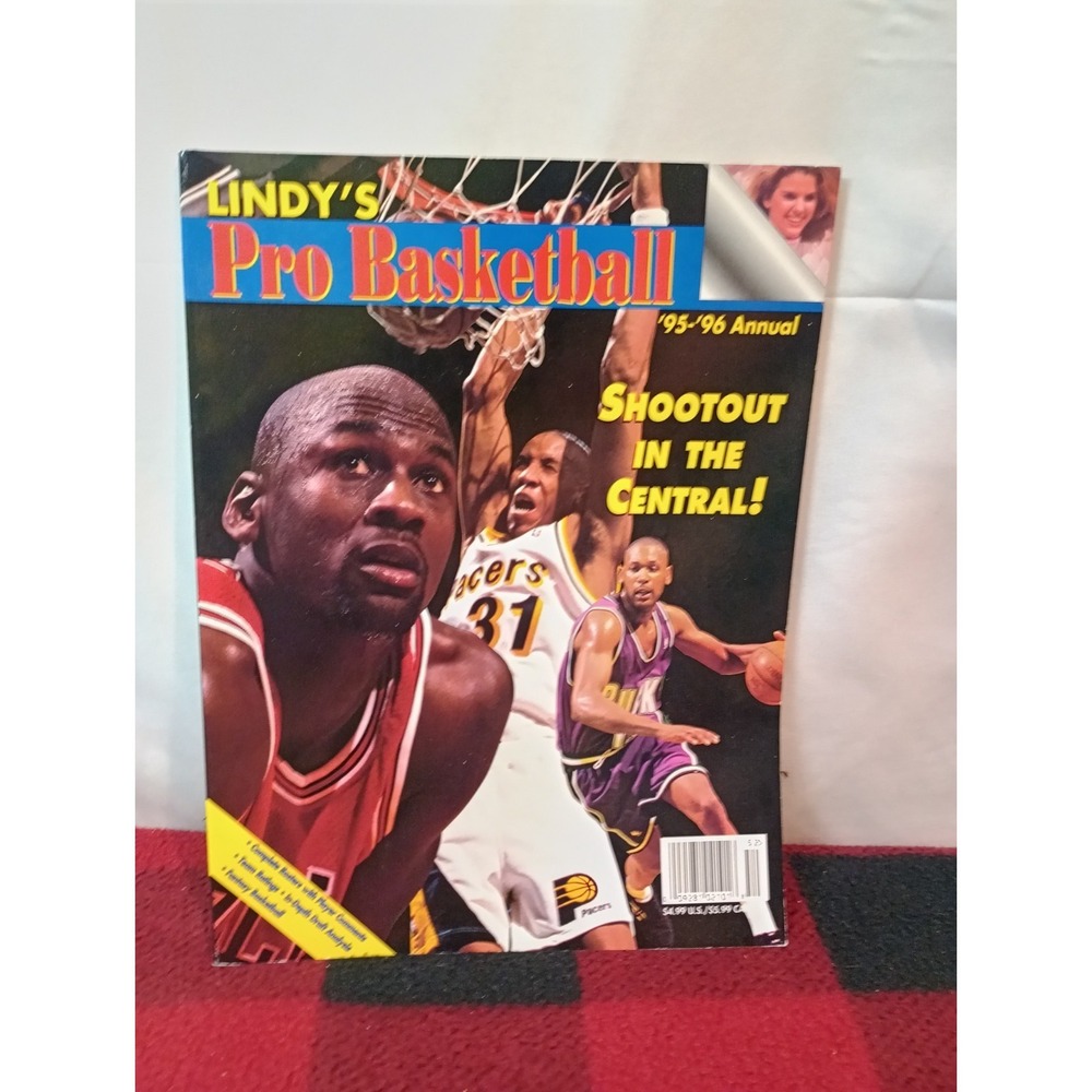 NBA Basketball  Lindy's Pro 95-96 Annual Magazine Book  Vintage Jordan Shaq‎